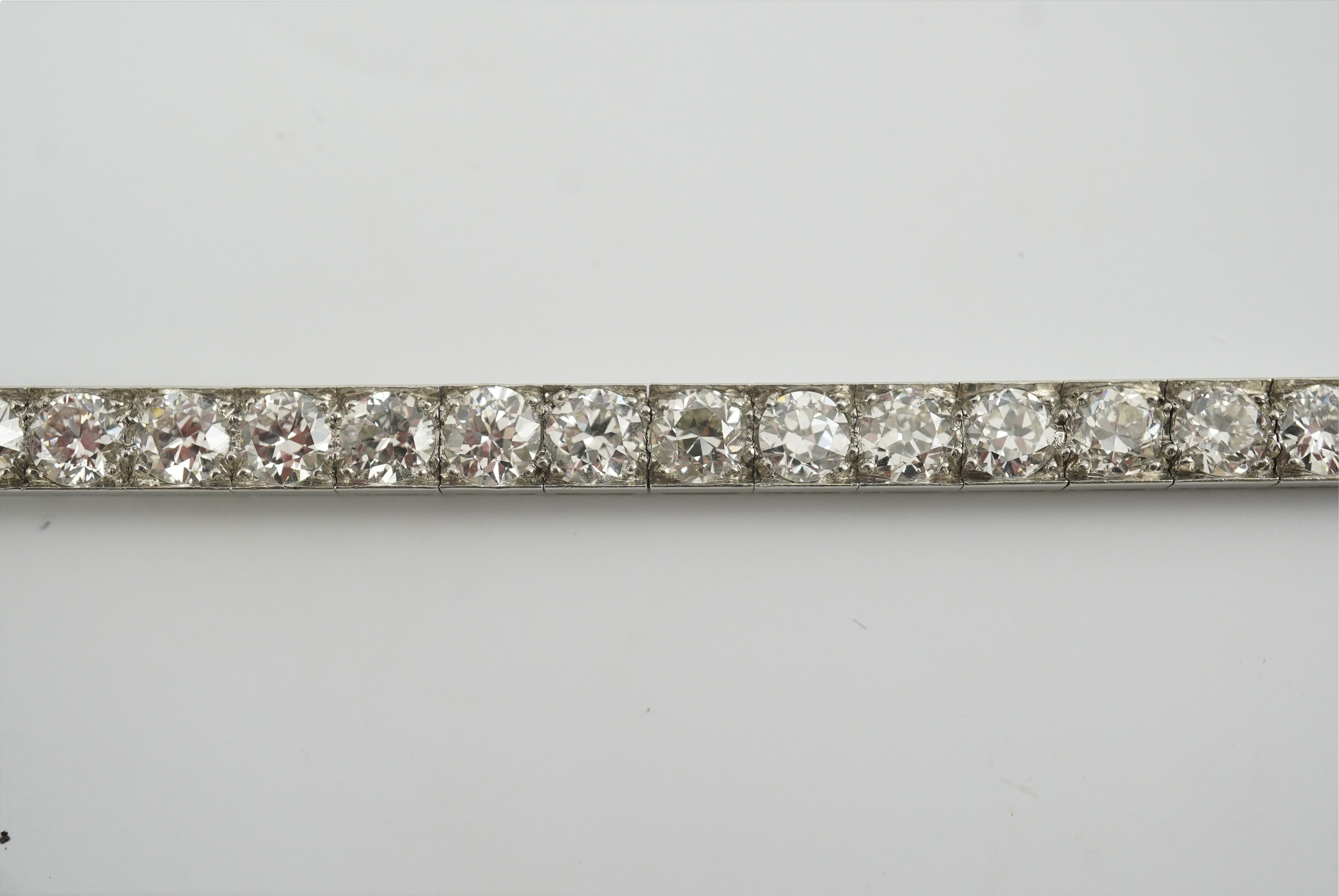 A mid to late 20th century and diamond line bracelet